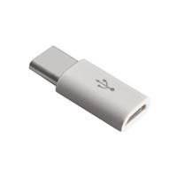Micro USB to USB Type C Adapter Data Sync Charge white