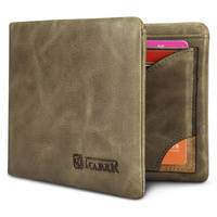 iCarer khaki leather wallet