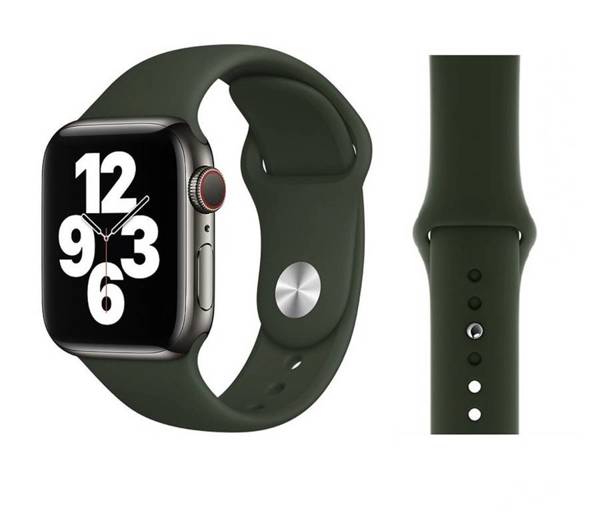 APPLE STRAP MG433ZM/A SILICONE APPLE WATCH STRAP 44MM/45M S/M CYPRUS GREEN WITHOUT PACKAGING