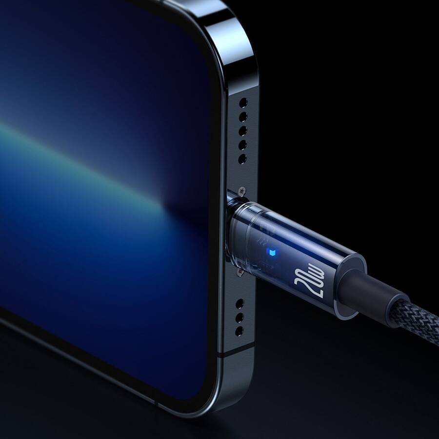 BASEUS EXPLORER SERIES CABLE USB TYPE C - LIGHTNING 20W 1M BLUE (CATS000003)