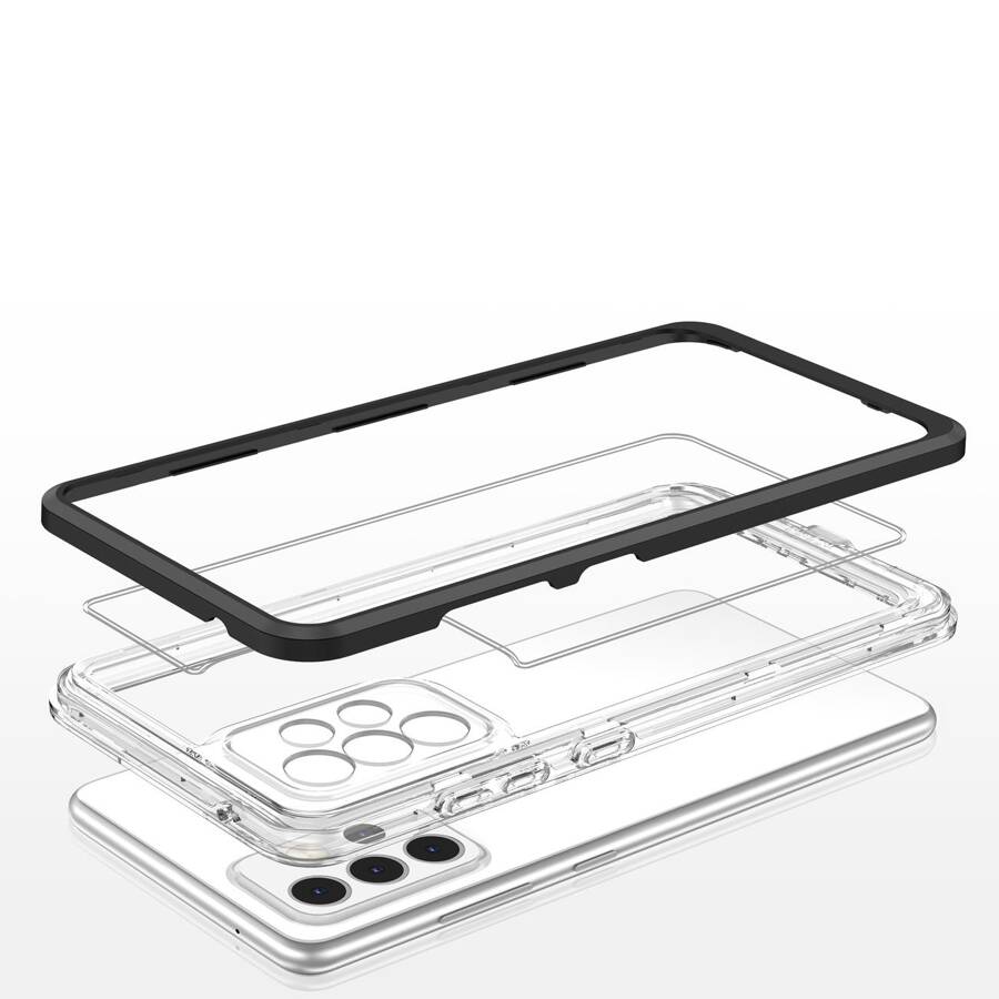CLEAR 3IN1 CASE FOR SAMSUNG GALAXY A13 5G FRAME GEL COVER BLACK