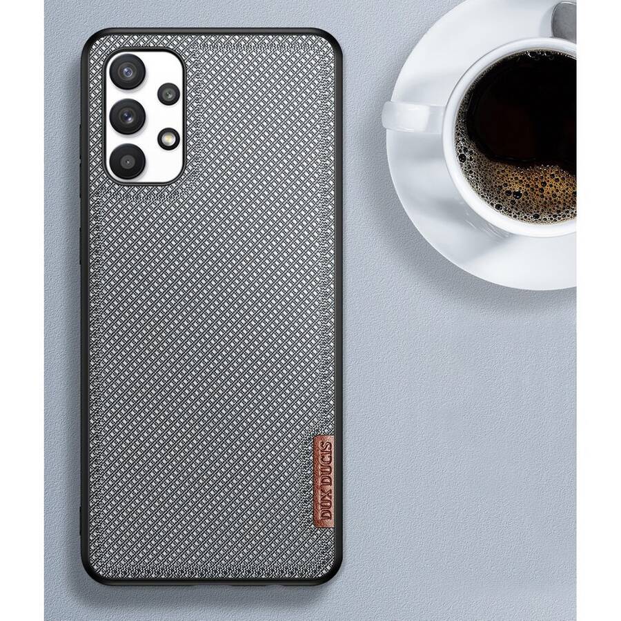 DUX DUCIS FINO CASE COVERED WITH NYLON MATERIAL FOR SAMSUNG GALAXY A32 4G GRAY