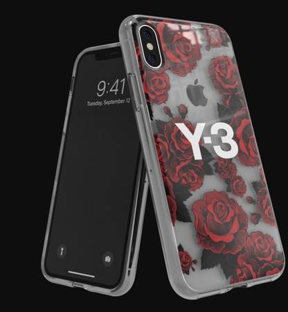ETUI ADIDAS Y-3 SNAP CASE FLOWER GRAPHIC IPHONE X / XS CLEAR