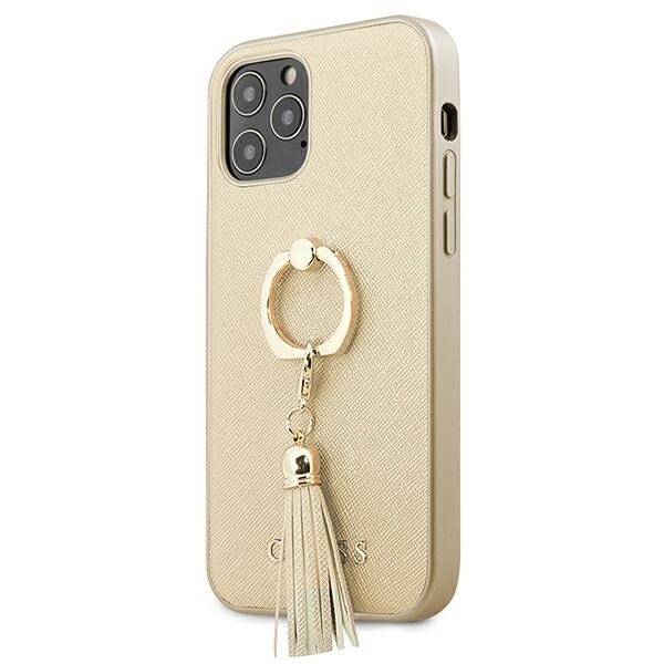 GUESS GHCP12LRSSABE IPHONE 12 PRO MAX 6.7 "BEIGE/BEIGE HARDCASE SAFFIANO WITH RING STANDARD
