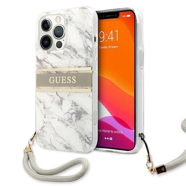 GUESS GUHCP13LKMABGR IPHONE 13 PRO / 13 6.1 "GRAY / GRAY HARDCASE MARBLE STRAP COLLECTION
