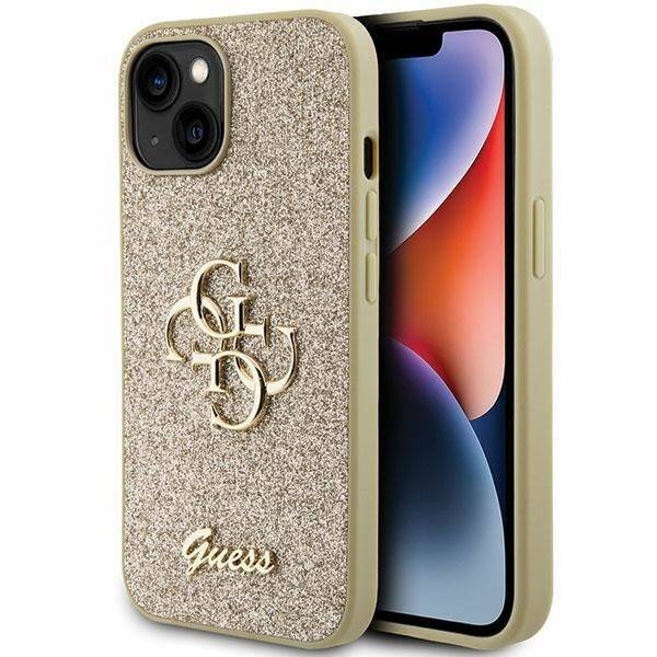 Guess GUHCP15MHG4SGD iPhone 15 Plus 6.7" złoty/gold hardcase Glitter Script Big 4G