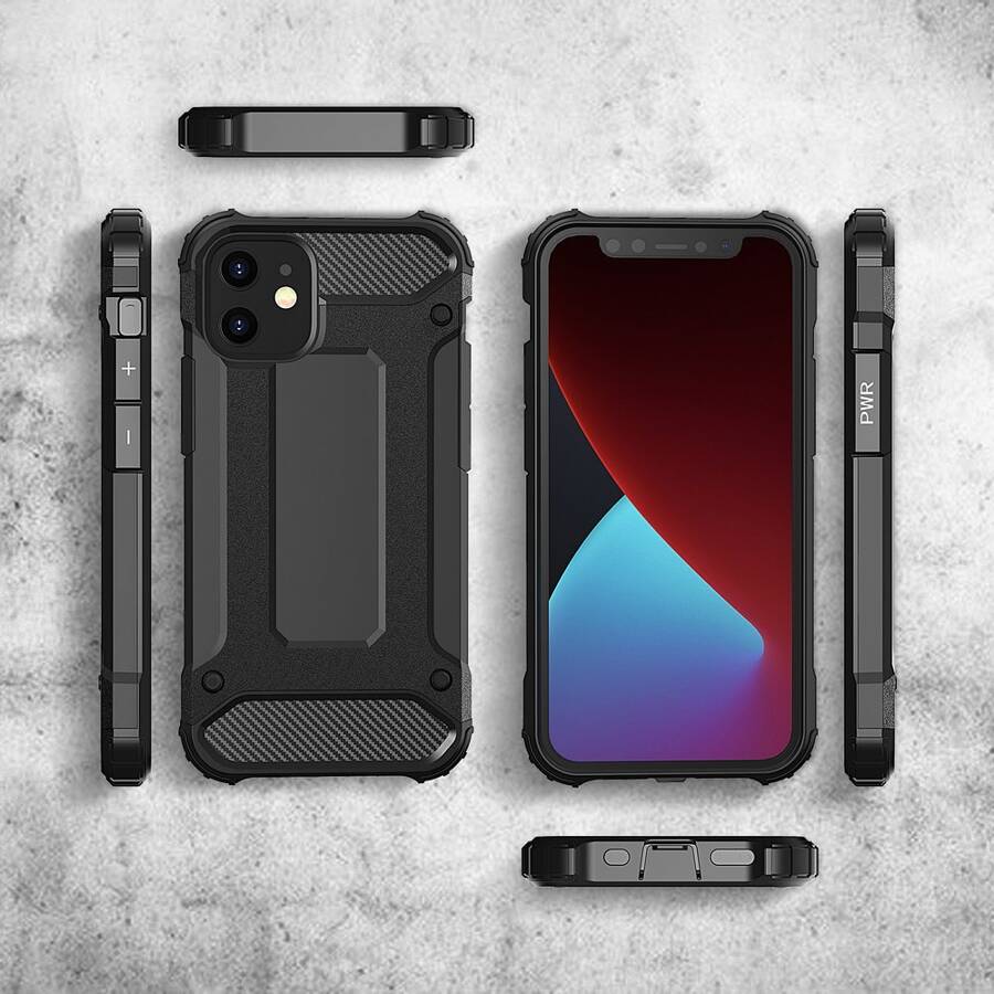 HYBRID ARMOR CASE TOUGH RUGGED COVER FOR IPHONE 12 PRO MAX BLACK
