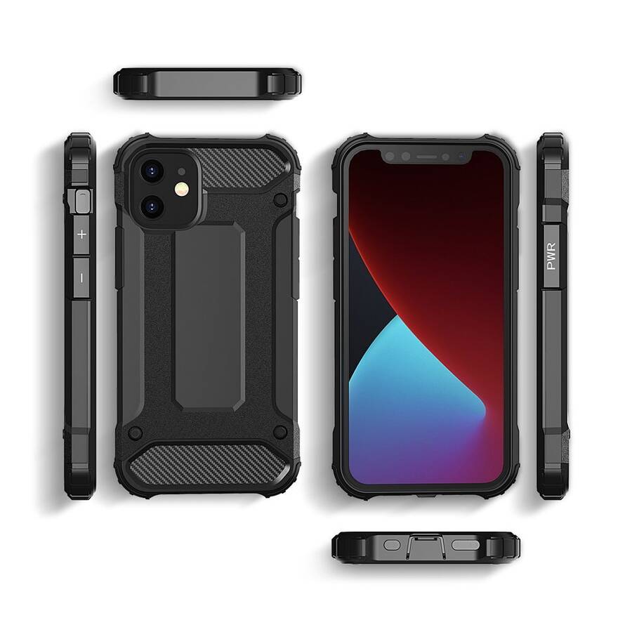HYBRID ARMOR CASE TOUGH RUGGED COVER FOR IPHONE 12 PRO MAX BLACK