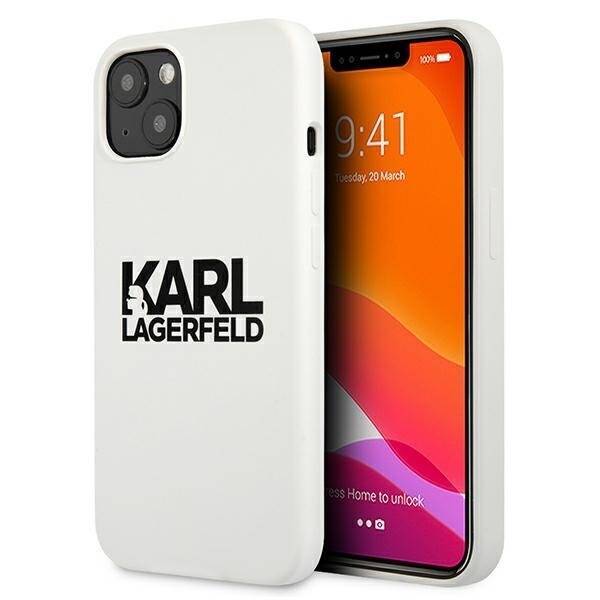 KARL LAGERFELD KLHCP13SSLKLWH IPHONE 13 MINI 5.4 "SILICONE STACK LOGO BIAŁY/WHITE