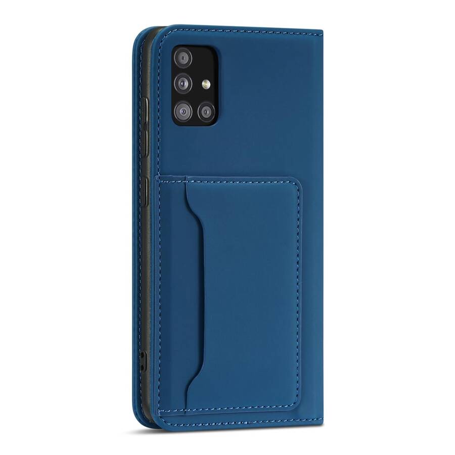 MAGNET CARD CASE CASE FOR XIAOMI REDMI NOTE 11 PRO POUCH CARD WALLET CARD HOLDER BLUE