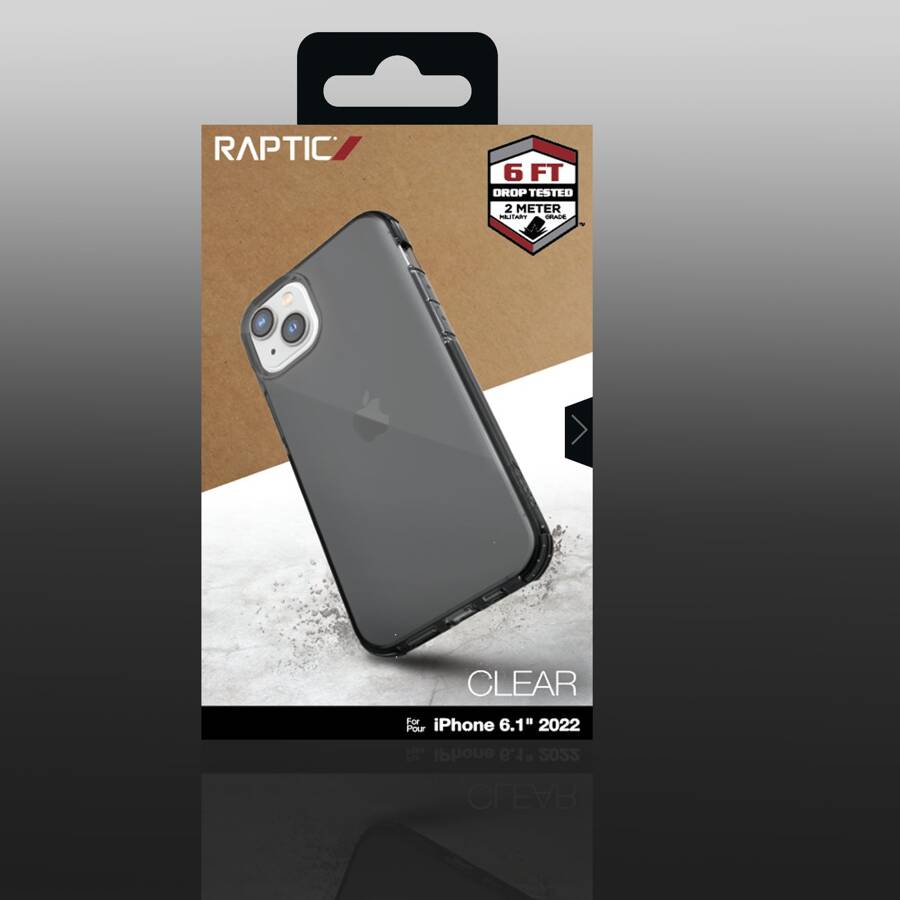 RAPTIC X-DORIA CLEAR CASE IPHONE 14 ARMORED COVER GRAY