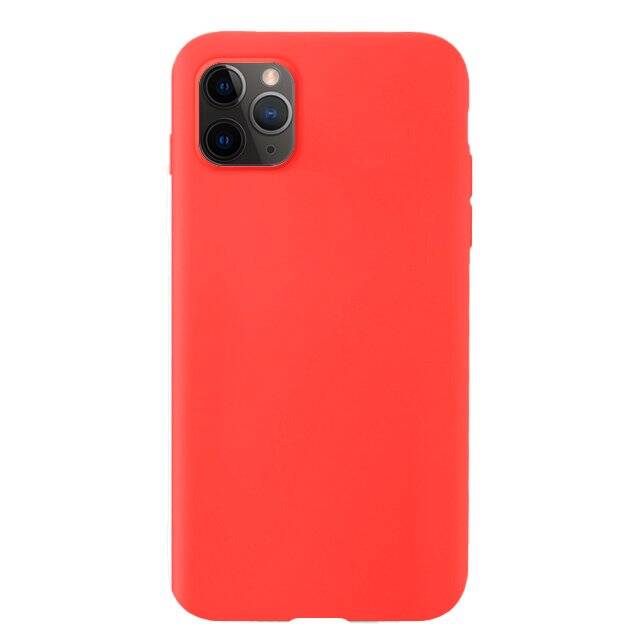 SILICONE CASE SOFT FLEXIBLE RUBBER COVER FOR IPHONE 11 PRO MAX RED