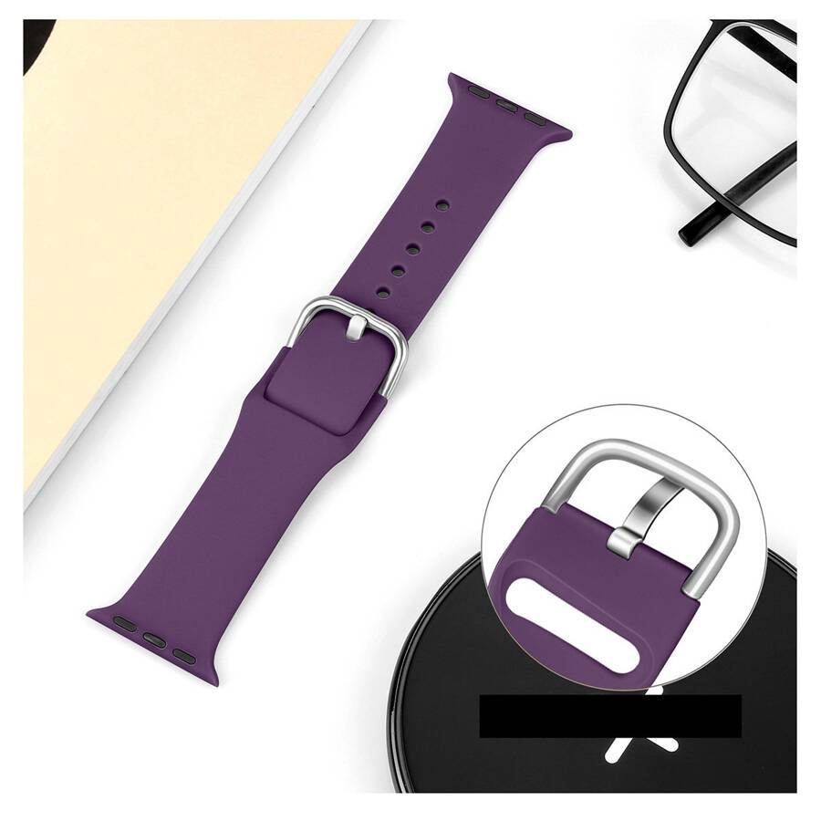 SILICONE STRAP APS SILICONE WATCH BAND 8/7/6/5/4/3/2 / SE (41/40 / 38MM) STRAP WATCHBAND PURPLE