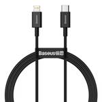 BASEUS SUPERIOR USB TYP C - LIGHTNING FAST CHARGING DATA CABLE POWER DELIVERY 20 W 1 M BLACK (CATLYS-A01)