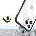 CLEAR 3IN1 CASE FOR IPHONE 14 SILICONE COVER WITH FRAME BLACK