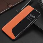 ECO LEATHER VIEW CASE ELEGANT BOOKCASE TYPE CASE WITH KICKSTAND FOR HUAWEI P40 LITE ORANGE