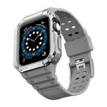 PROTECT STRAP BAND BAND WITH CASE FOR APPLE WATCH 7 / SE (41/40 / 38MM) CASE ARMORED WATCH COVER GRAY