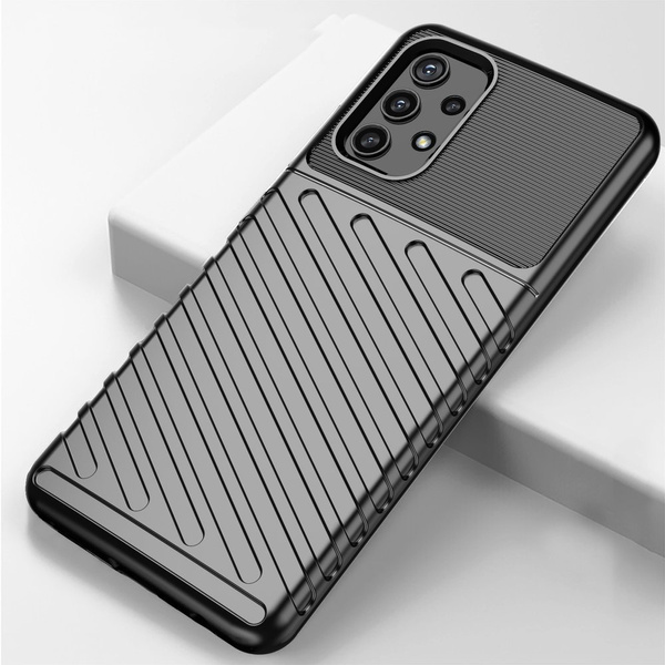 THUNDER CASE FLEXIBLE TOUGH RUGGED COVER TPU CASE FOR SAMSUNG GALAXY A32 4G BLACK