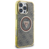 Etui Guess IML Metal Glitter 4G Circle   Triangle MagSafe do iPhone 16 Pro brązowy