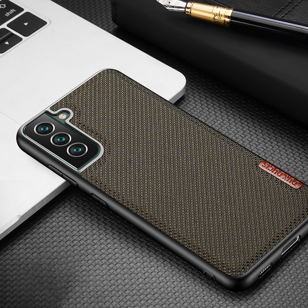 Dux Ducis Fino etui pokrowiec pokryty nylonowym materiałem Samsung Galaxy S22+ (S22 Plus) niebieski