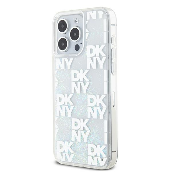DKNY DKHCP15XLCPEPT iPhone 15 Pro Max6.7" biały/white hardcase Liquid Glitter Multilogo