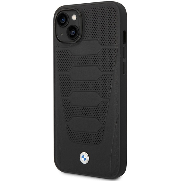 Etui BMW Leather Seats Pattern na iPhone 14 - czarne