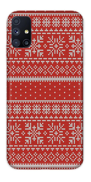 CaseGadget ETUI NADRUK CZERWONE ŚNIEŻYNKI SAMSUNG GALAXY M51