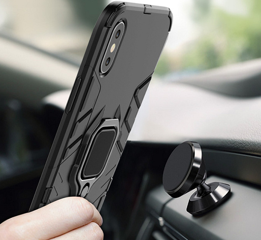 ETUI ARMOR RING MAGNETIC HUAWEI P40 CZARNY