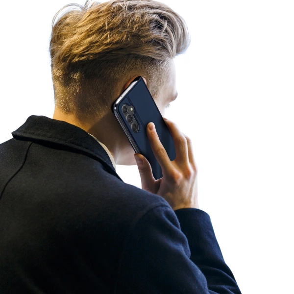 Etui Dux Ducis Skin Pro do Samsung A35 5G z klapką - niebieskie