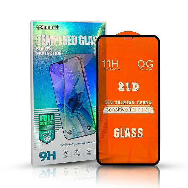 GLASS FULL GLUE 21D IPHONE 6/6S BLACK