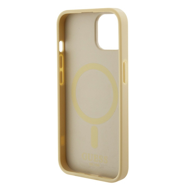 Guess GUHMP15MPSAHMCB iPhone 15 Plus / 14 Plus 6.7" złoty/gold hardcase Saffiano MagSafe