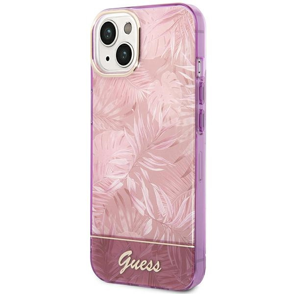 Guess GUHCP14MHGJGHP iPhone 14 Plus / 15 Plus 6.7" różowy/pink hardcase Jungle Collection