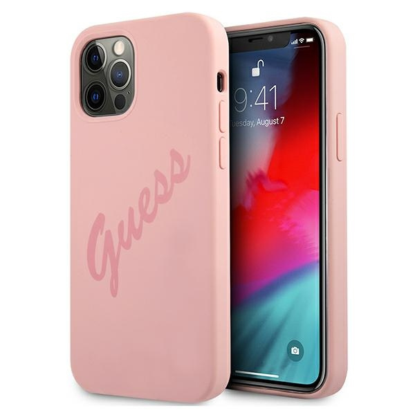 Guess GUHCP12LLSVSPI iPhone 12 Pro Max6,7" różowy/pink hardcase Script Vintage