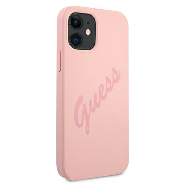Guess GUHCP12SLSVSPI iPhone 12 mini5,4" różowy/pink hardcase Script Vintage