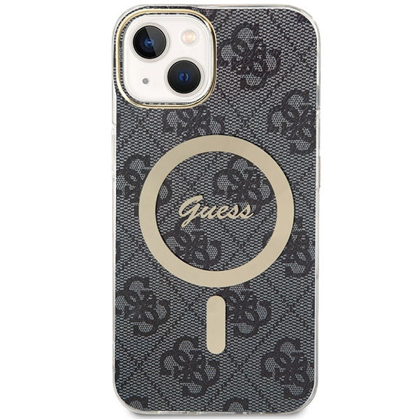 Guess GUHMP15SH4STK iPhone 15 / 14 / 13 6.1" czarny/black hardcase IML 4G MagSafe
