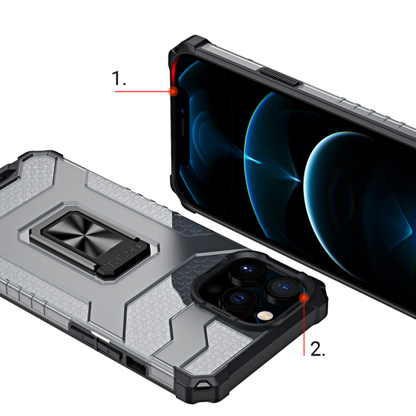 CRYSTAL RING CASE KICKSTAND TOUGH RUGGED COVER FOR IPHONE 11 PRO RED