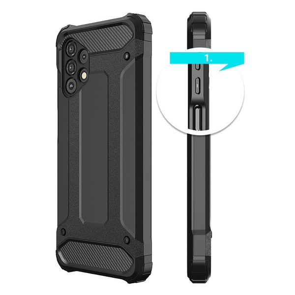 HYBRID ARMOR CASE TOUGH RUGGED COVER FOR SAMSUNG GALAXY A53 5G BLUE