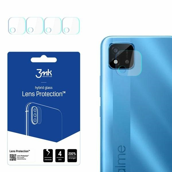 SZKŁO HYBRYDOWE 3MK FLEXIBLE GLASS LENS PROTECT REALME C11 2021 NA APARAT 4 SZT.