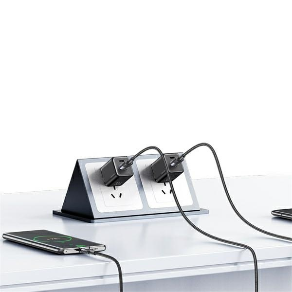 USAMS SET Kabel USB na USB-C 3A 1.2m Fast Charging stalowy/tarnish 30 szt. SJ718ZJ01 (US-SJ718)