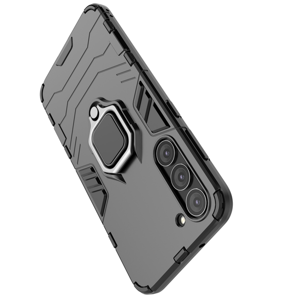 RING ARMOR CASE FOR SAMSUNG GALAXY S23+ ARMORED COVER MAGNETIC HOLDER RING BLACK