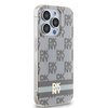 DKNY DKHMP14LHCPTSE iPhone 14 Pro6.1" beżowy/beige hardcase IML Checkered Mono Pattern & Printed Stripes MagSafe