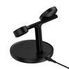 Baseus Swan ładowarka indukcyjna (kompatybilna z MagSafe) stojak do iPhone, Apple Watch, AirPods + kabel USB-C 1m czarny (WXTE000101)