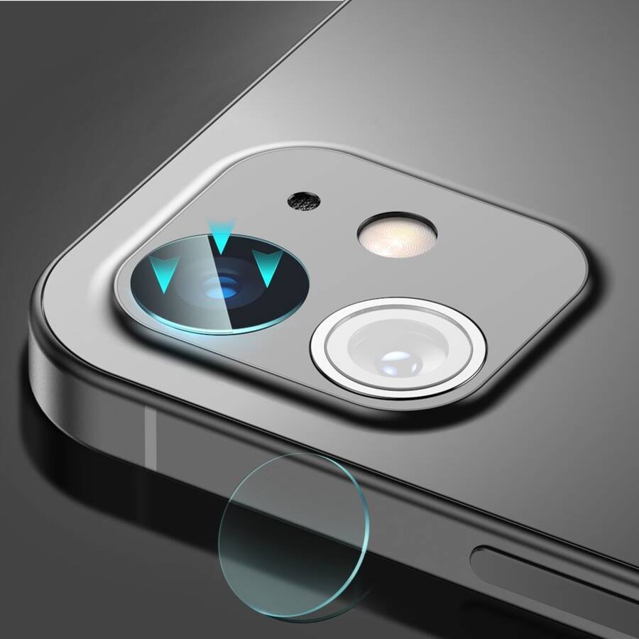 Baseus 2x 0,25 mm szkło hartowane 9H na tylni aparat kamerę do iPhone 12 / iPhone 12 mini przezroczysty (SGAPIPH54N-JT02)