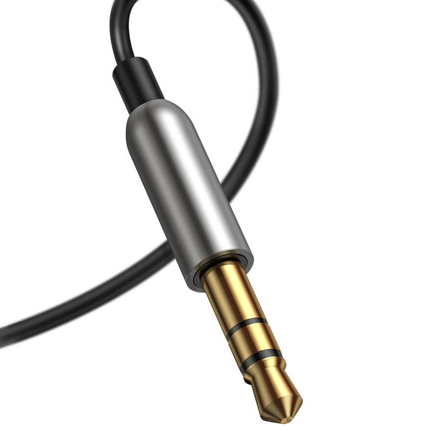 Baseus BA01 odbiornik dźwięku Bluetooth 5.0 kabel adapter audio AUX jack czarny (CABA01-01)