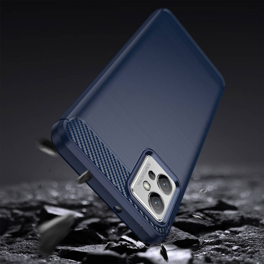 Carbon Case etui Sony Xperia 10 IV elastyczny silikonowy karbonowy pokrowiec czarne