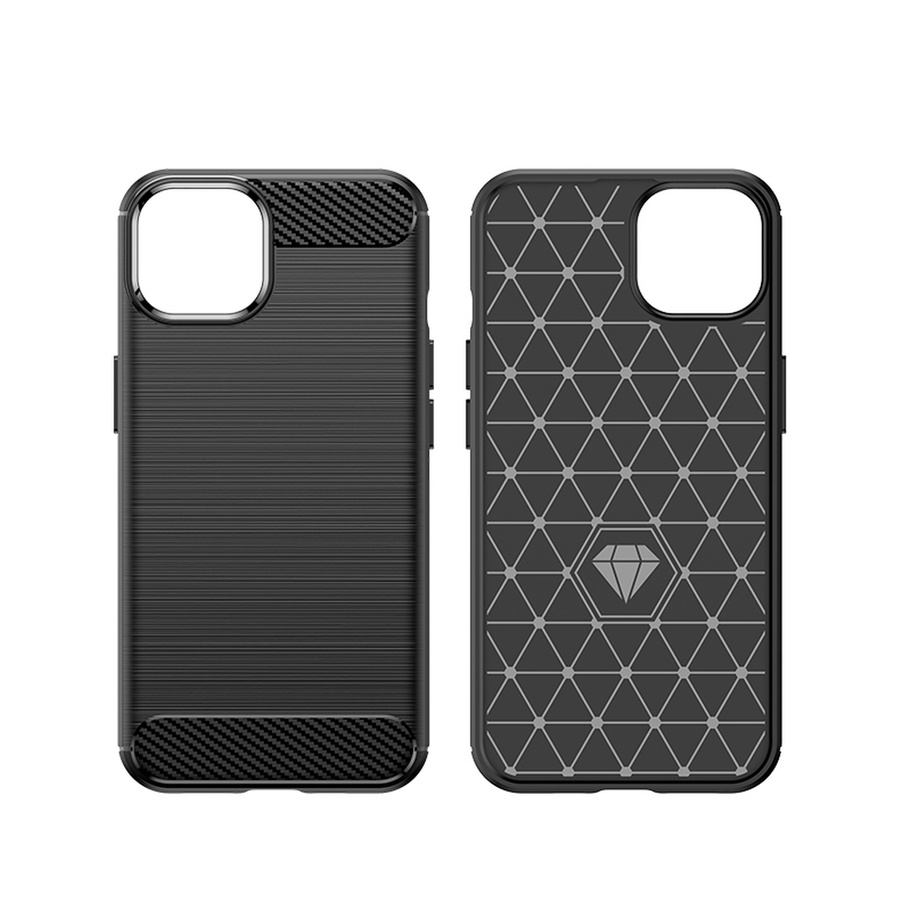 Carbon Case etui iPhone 14 Plus elastyczny żelowy pokrowiec na tył plecki czarny