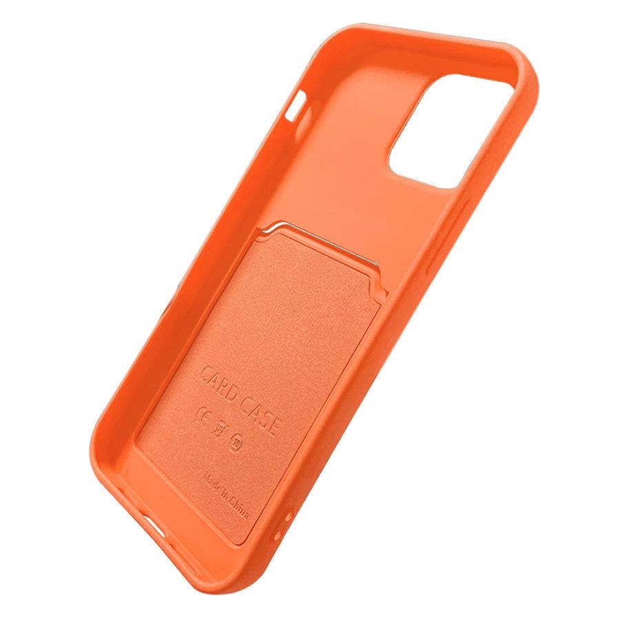 Card Case silikonowe etui portfel z kieszonką na kartę dokumenty do Xiaomi Redmi 10X 4G / Xiaomi Redmi Note 9 granatowy