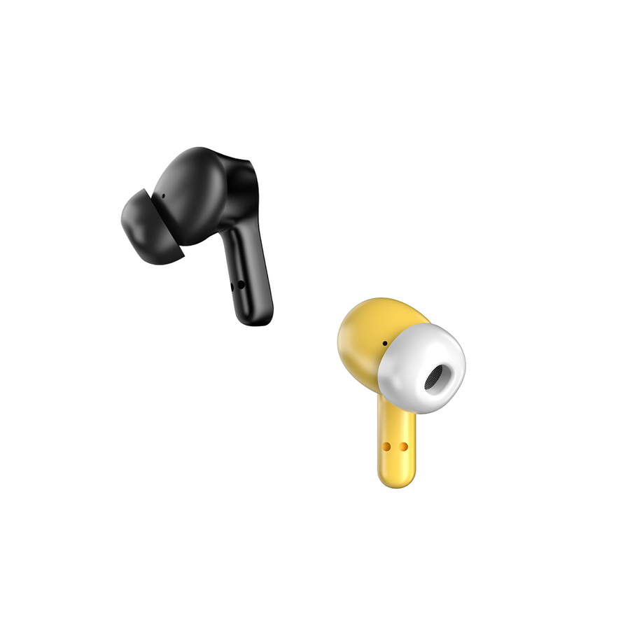 Dudao dokanałowe słuchawki bezprzewodowe TWS Bluetooth 5.2 żółty (U16H-yellow)