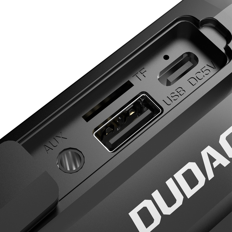 Dudao wodoodporny IP7 głośnik bezprzewodowy Bluetooth 5.0 RGB 5W 1200mAh czarny (Y10XS-black)