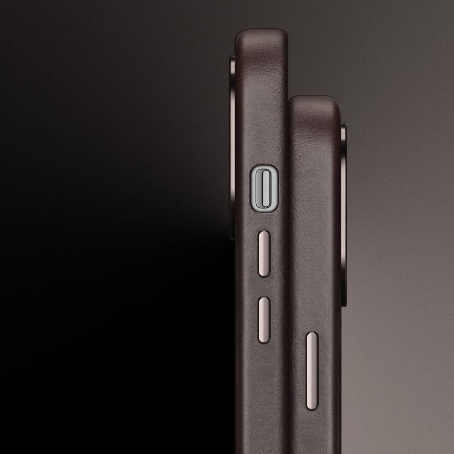 Dux Ducis Naples etui do iPhone 14 skórzany pokrowiec (kompatybilny z MagSafe) ciemnobrązowy